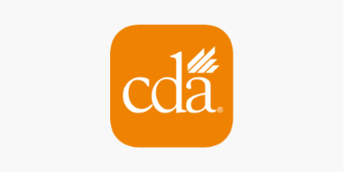 This logo features an orange background with the white text 