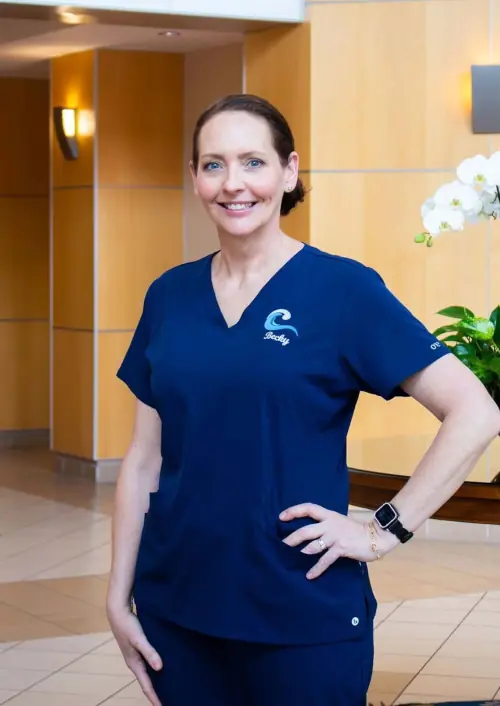 Becky, a member of the dental staff at Erik P. Cadra Dentistry in Valencia, CA